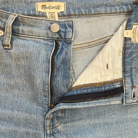 Madewell The Perfect Vintage Straight High Rise Light Medium Blue Wash Size 29 - Picture 13 of 16